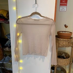 Pink see-through top